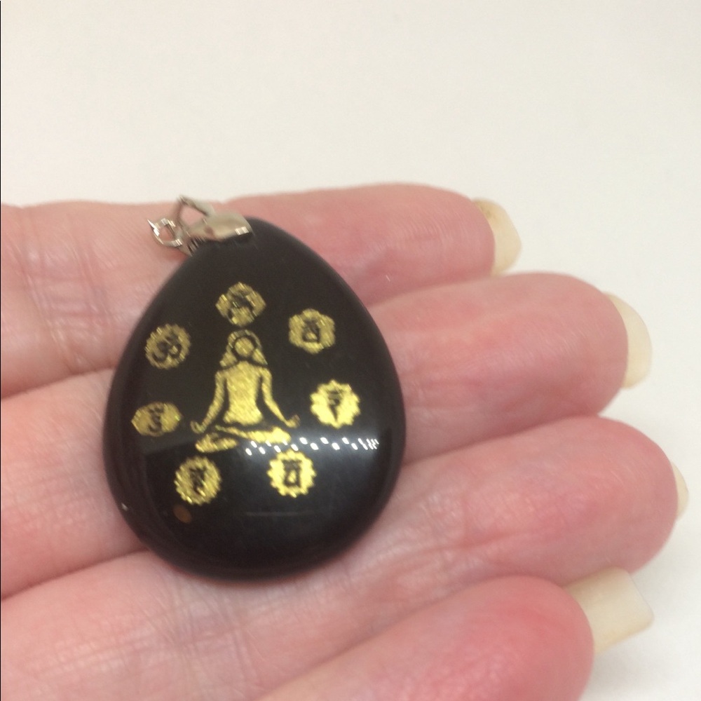 🌠🕉 OBSIDIAN PENDANT - Picture 4 of 7
